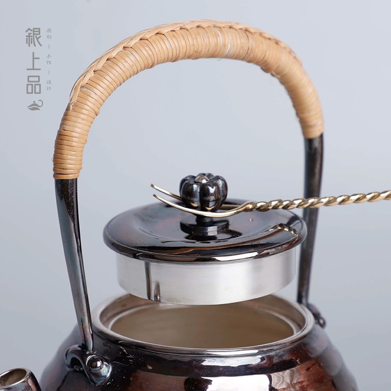 Teapot Brass Silver Fork